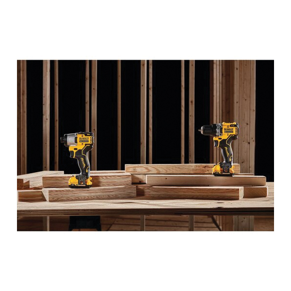 DEWALT DCK221F2 Combination Tool Kit, Battery Included, 2 Ah, 12 V, Lithium-Ion