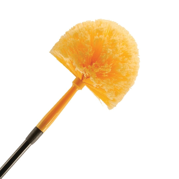 Ettore 31028 Cobweb Duster, PVC Head, Steel Handle, 9 ft L Handle, Yellow