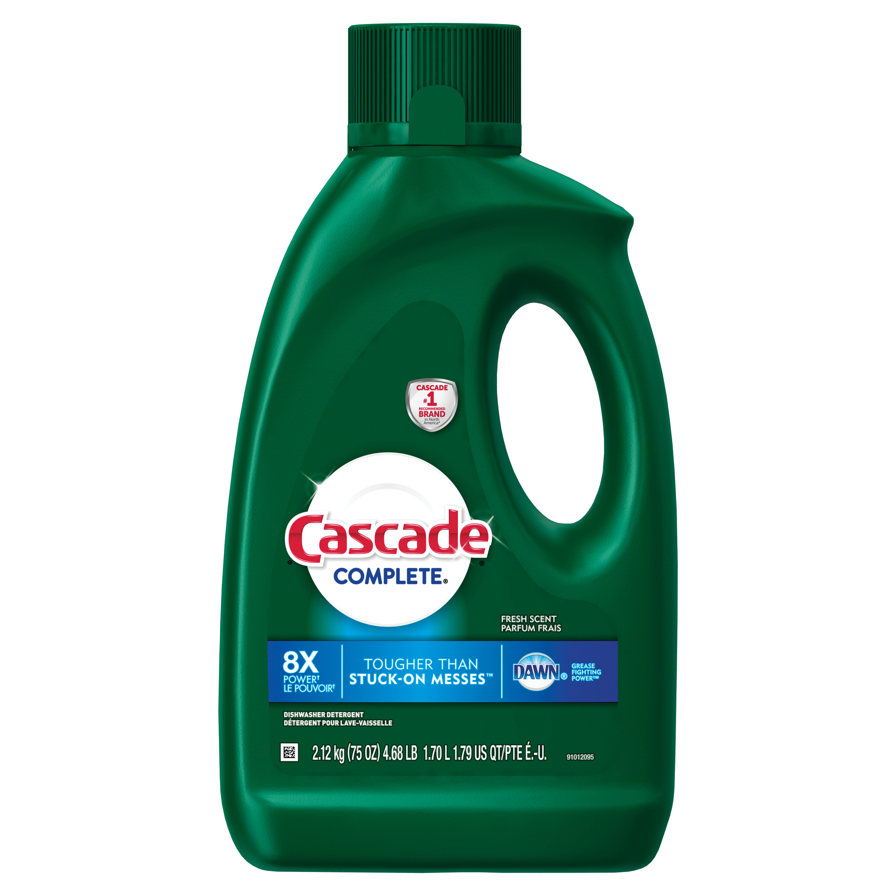 Complete 33840 Dishwashing Detergent, 75 oz Bottle, Gel, Fresh, Blue