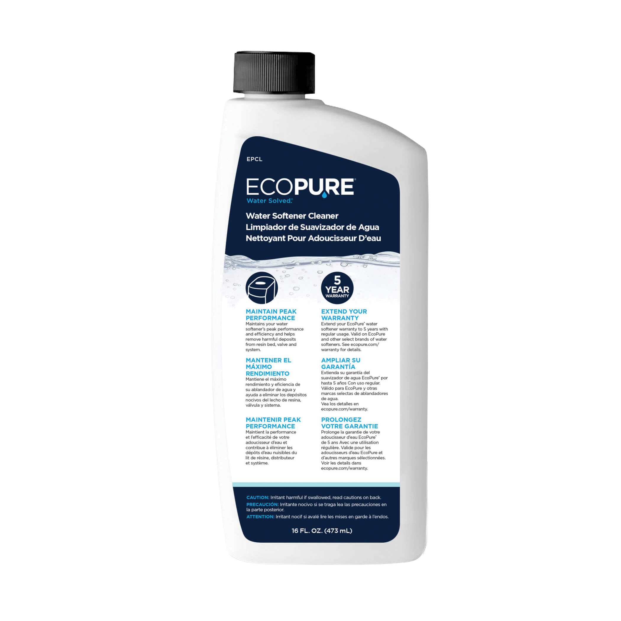 EPCL Water Softener Cleaner, 16 oz, Liquid, Characteristic