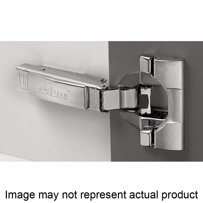 blum 71T6550 Cabinet Hinge, 170 deg Hinge Opening, 19 mm Overlay, Self-Closing Close, Nickel