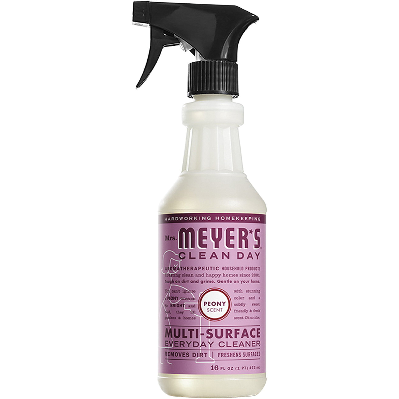 Clean Day 70061 Multi-Surface Cleaner, 16 oz Spray Bottle, Liquid, Peony