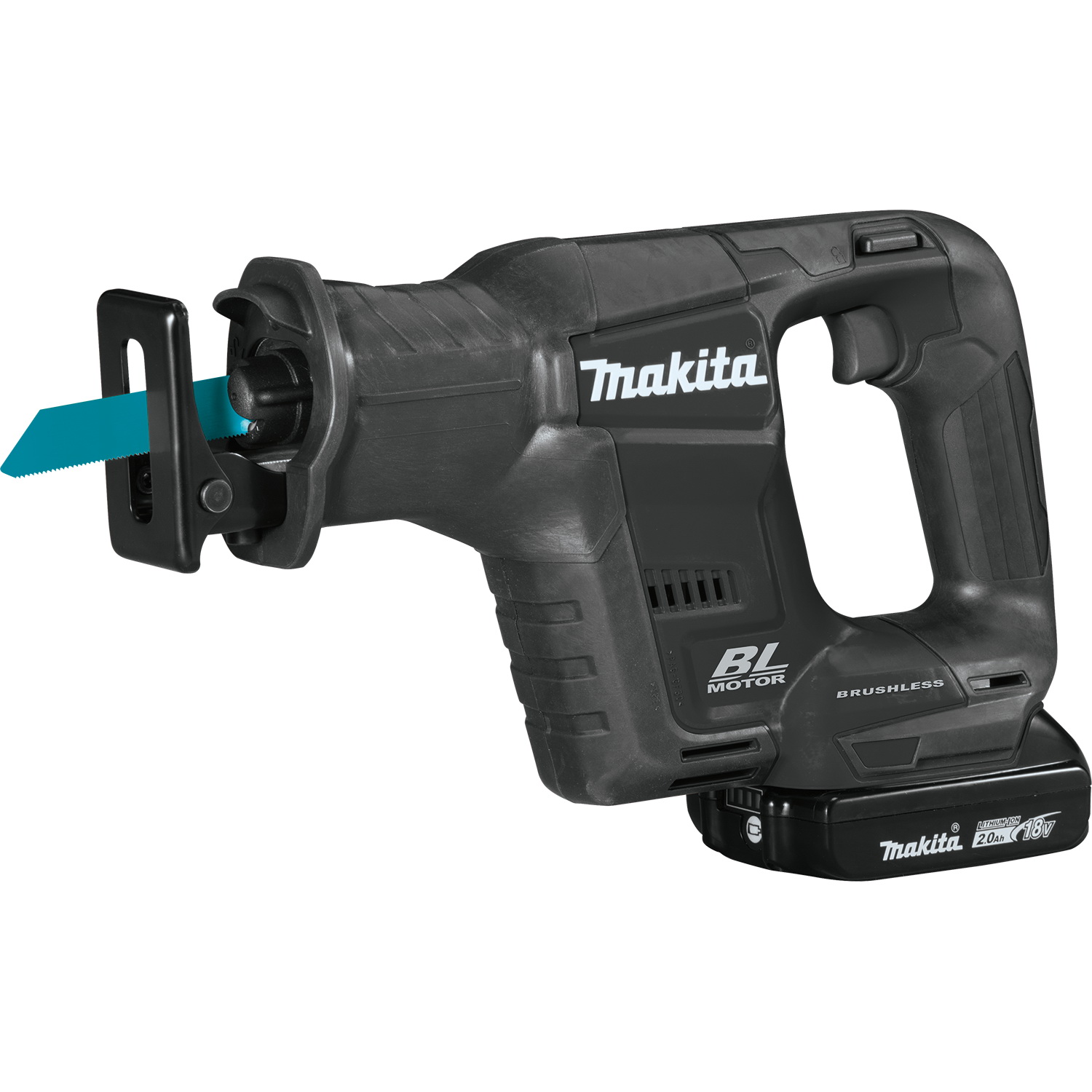 Makita XRJ07R1B Reciprocating Saw Kit, Battery Included, 18 V, 2 Ah, 5-1/8 in Pipe, 10 in Wood Cutting Capacity - 2