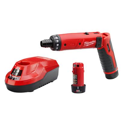 Milwaukee M4 Series 2101-22 Screwdriver Kit, Battery Included, 4 V, 2 Ah, 1/4 in Chuck, Quick-Change Chuck - 1