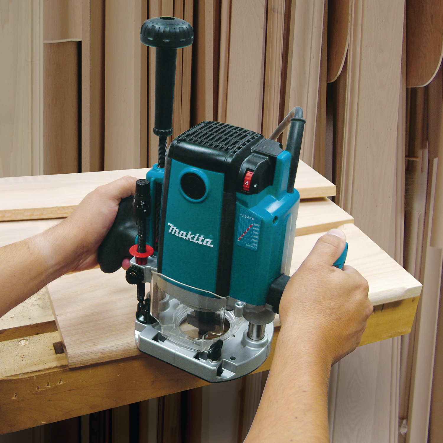 Makita RP2301FC Plunge Router with Variable Speed, 9,000