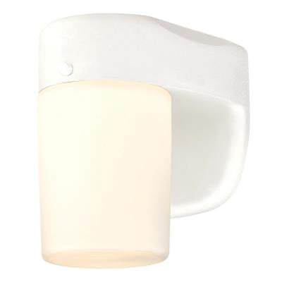 6106800 Wall Fixture with Dusk-to-Dawn Sensor, 8 W, 120 V, LED, 278 Lumens, 3000 K, Plastic, White