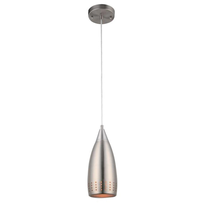 6101300 Adjustable Mini Pendant, 1 -Lamp, Brushed Nickel Fixture