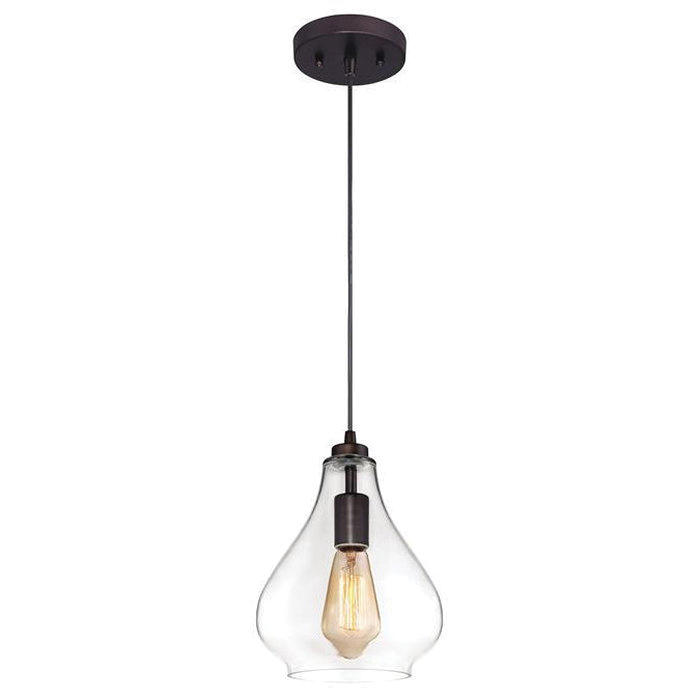 6102600 Adjustable Mini Pendant, 60 W, 1-Lamp, Oil-Rubbed Bronze Fixture
