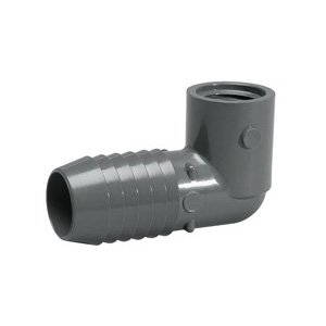 LASCO 1407007 Pipe Elbow, 3/4 in, Insert x FPT, 90 deg Angle, PVC, Gray, 280 psi Pressure - 1
