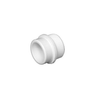 Charlotte Pipe PVC001110800HA Pipe Adapter, 1-1/2 in, Spigot x MPT, PVC, White, SCH 40 Schedule