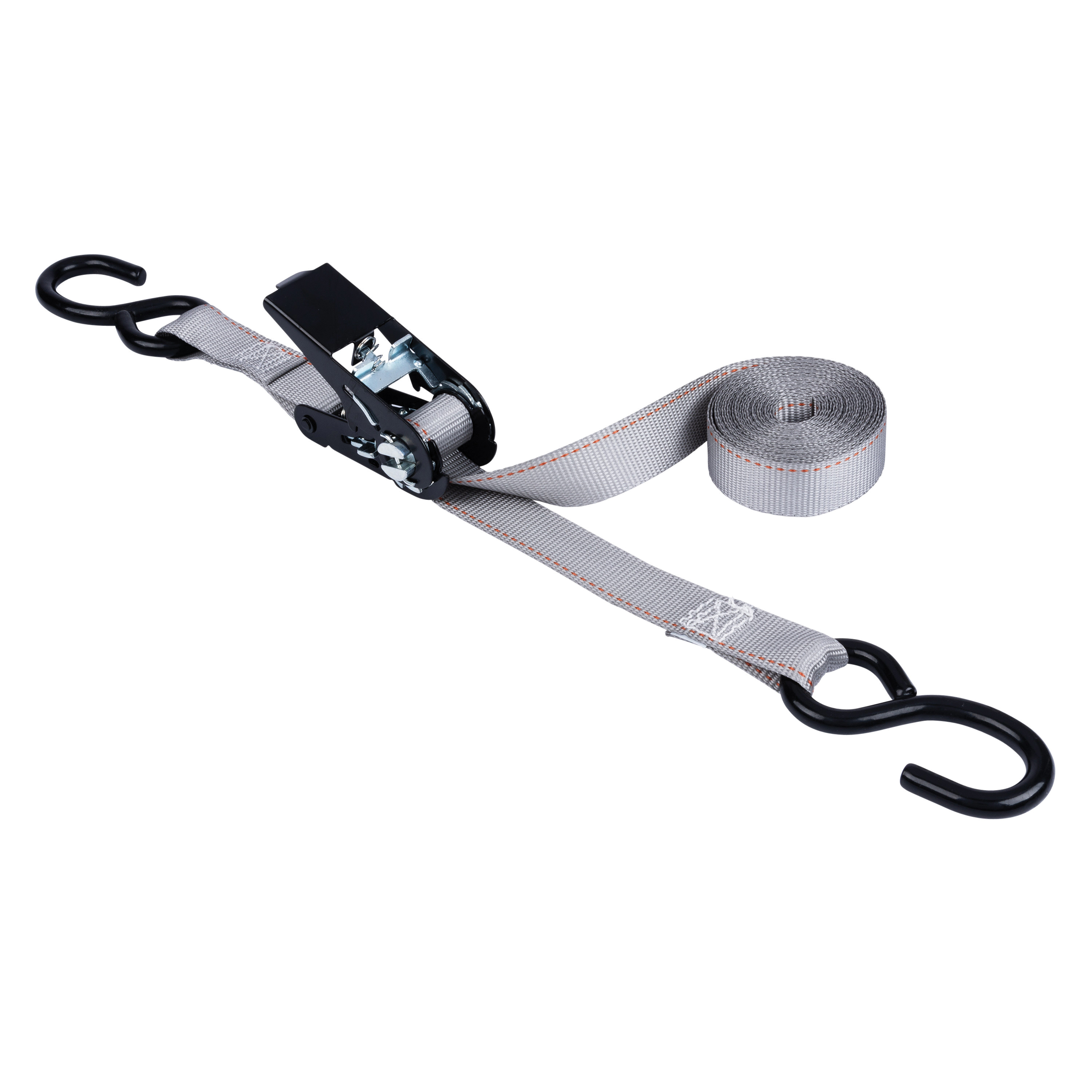 Keeper 89514 Tie-Down, 1 in W, 14 ft L, Gray, 500 lb, S-Hook End Fitting, Vinyl End Fitting - 1