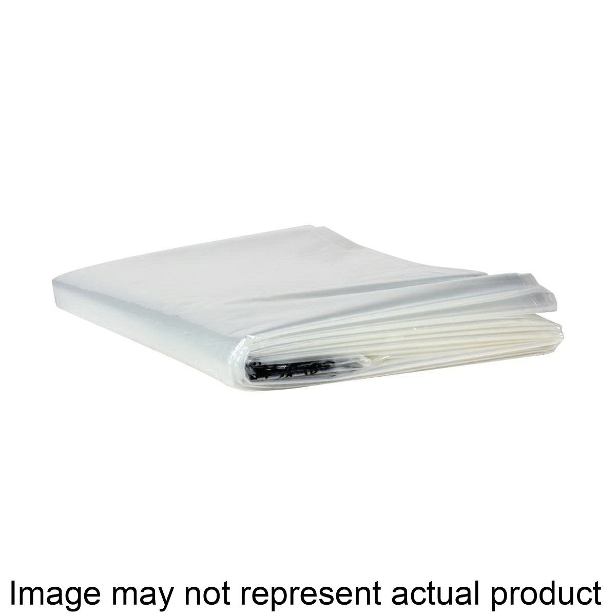 1140236 Mattress Cover, Queen/King Bedding, Fits Mattress Height: 12 in, Plastic, Clear