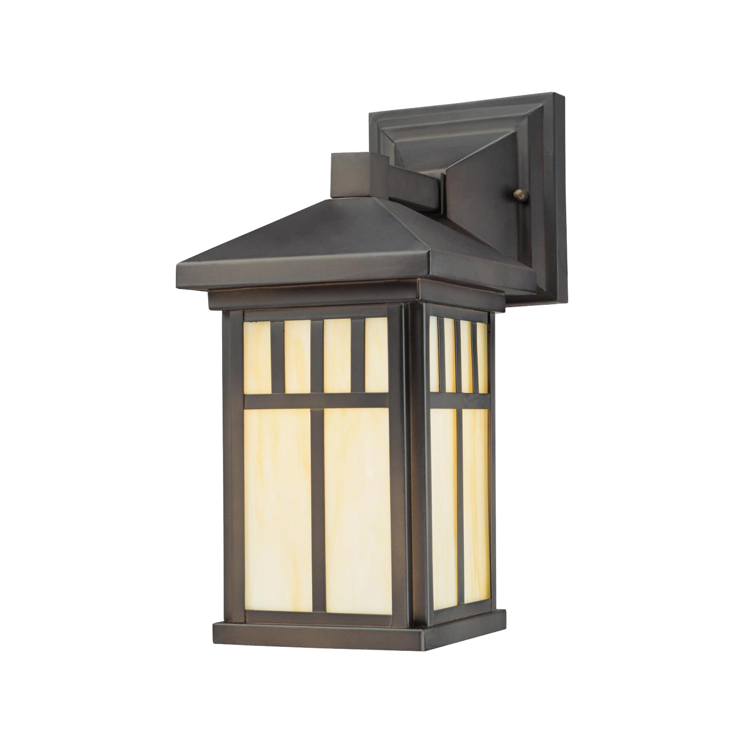6732848 Wall Lantern, 120 V, LED Lamp, Steel Fixture, Oil-Rubbed Bronze Fixture