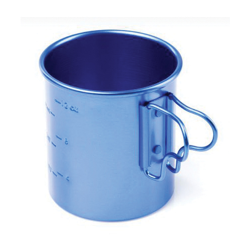 GSI 43212 Cup, 14 oz Capacity, Aluminum, Blue, Anodized - 1