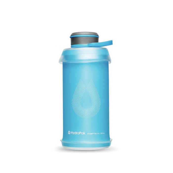 HydraPak Stash G122HP Water Bottle, 750 mL Capacity, Polypropylene/TPU, Malibu Blue - 1