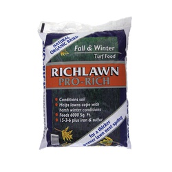 Richlawn RTFPRW40 Pro-Rich Winterizer, 40 lb, Solid, 15-3-6 N-P-K Ratio - 1