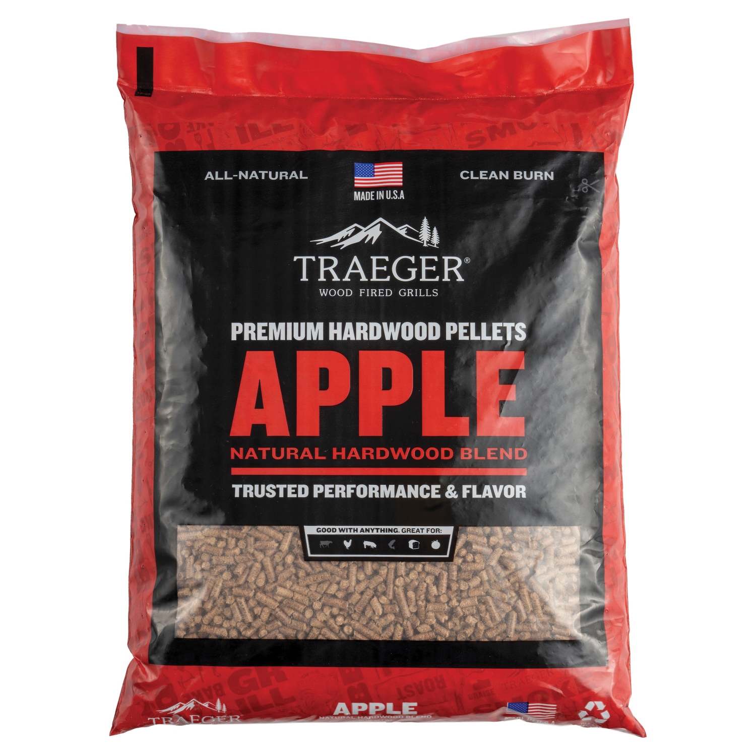 PEL318 Pellet, Apple, Wood, 20 lb Bag