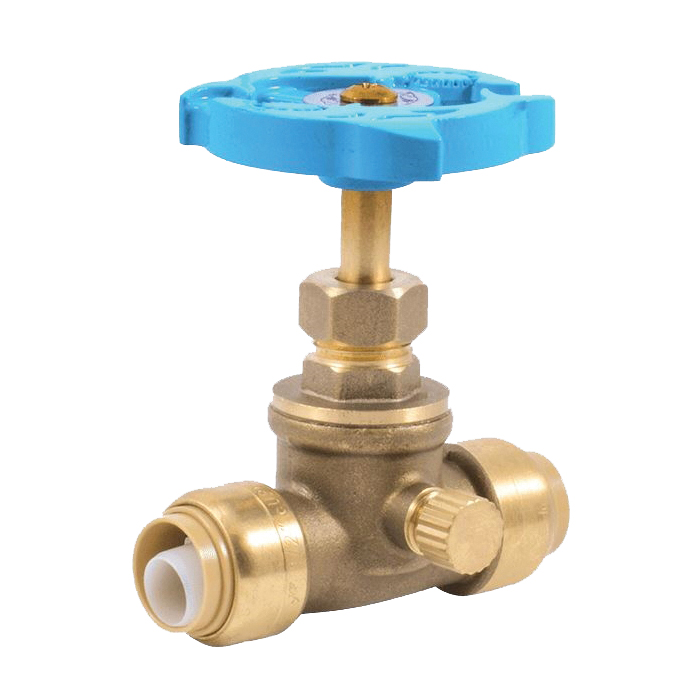 24634LF Stop Valve, 1/2 in Connection, PTC, 200 psi Pressure, DZR Brass Body