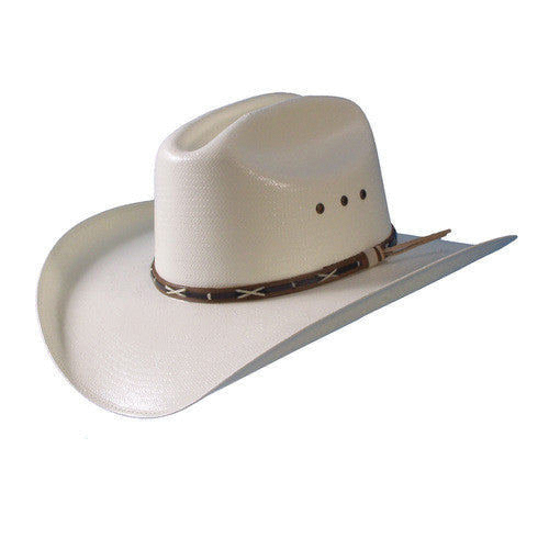 20505 Kid's Trail Blazer Hat, 6-7/8 to 7-5/8 in, Straw, Ivory, Unisex