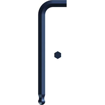 Eklind 18203 Ball End Hex L Key, SAE, 0.05 in Tip, Alloy Steel, Black Oxide