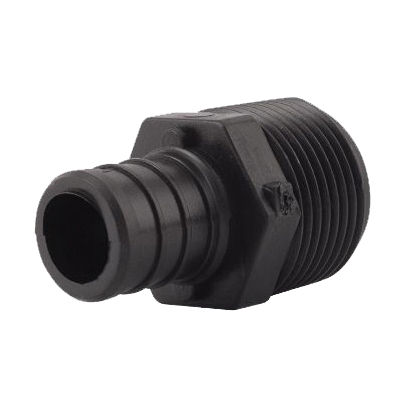 SharkBite UP134A Pipe Adapter, 3/4 in, Barb x MNPT, Polymer, 200 psi Pressure