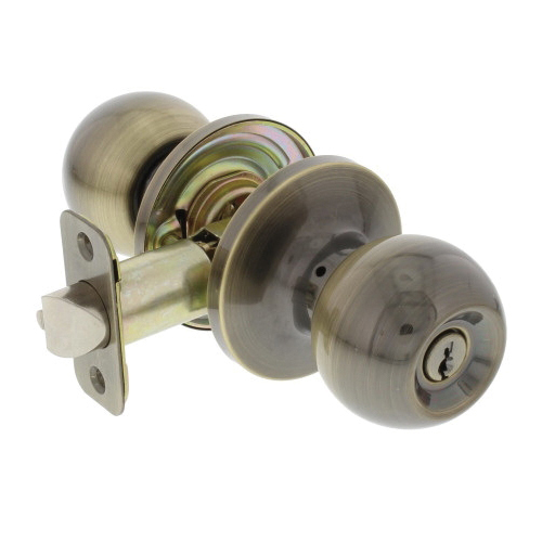 Cranbury Ultra Security Chestnut Hill Series 84196 Entry Knob, Knob Handle, Antique Brass, Residential, 3 Grade