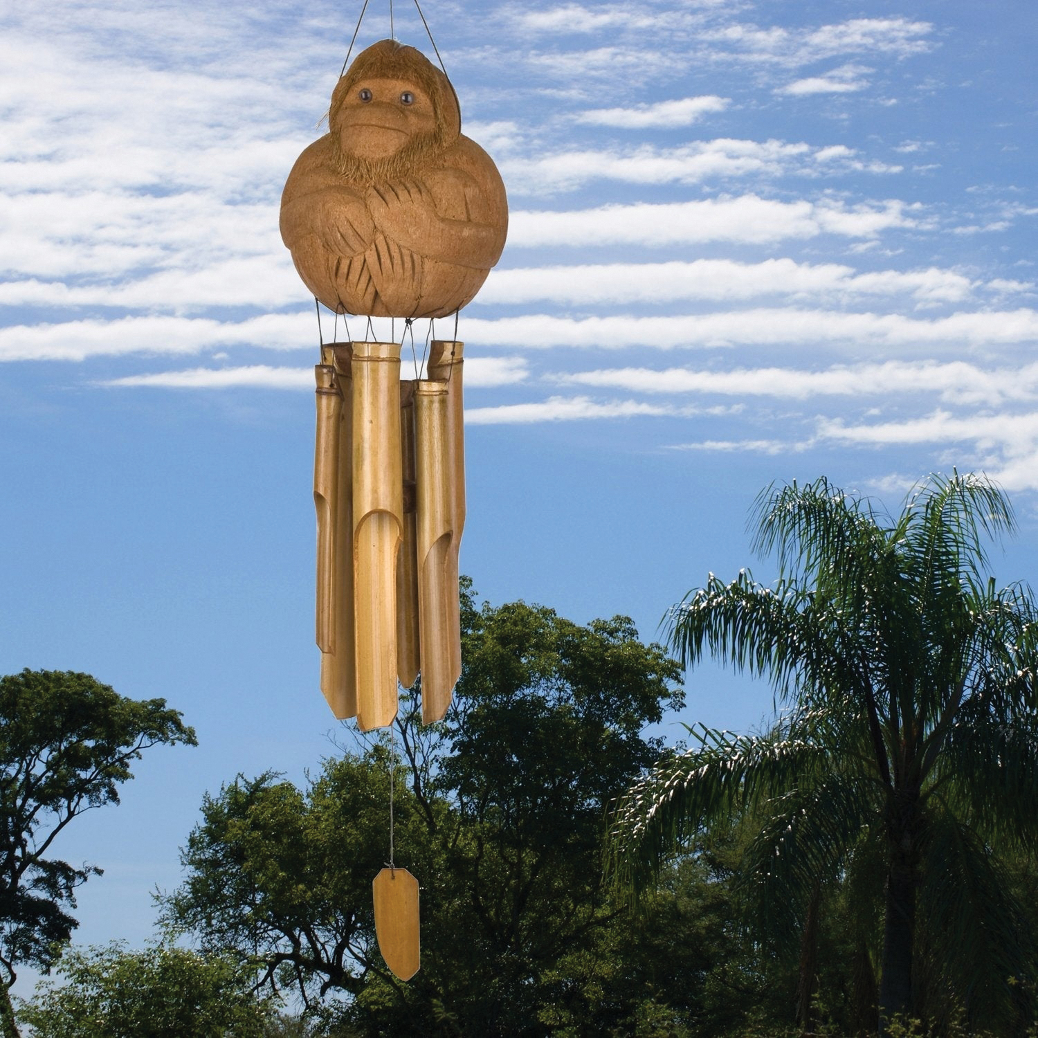 Woodstock Chimes CMO305 Wind Chime, Asli Atrs/Animal, Bamboo/Coconut