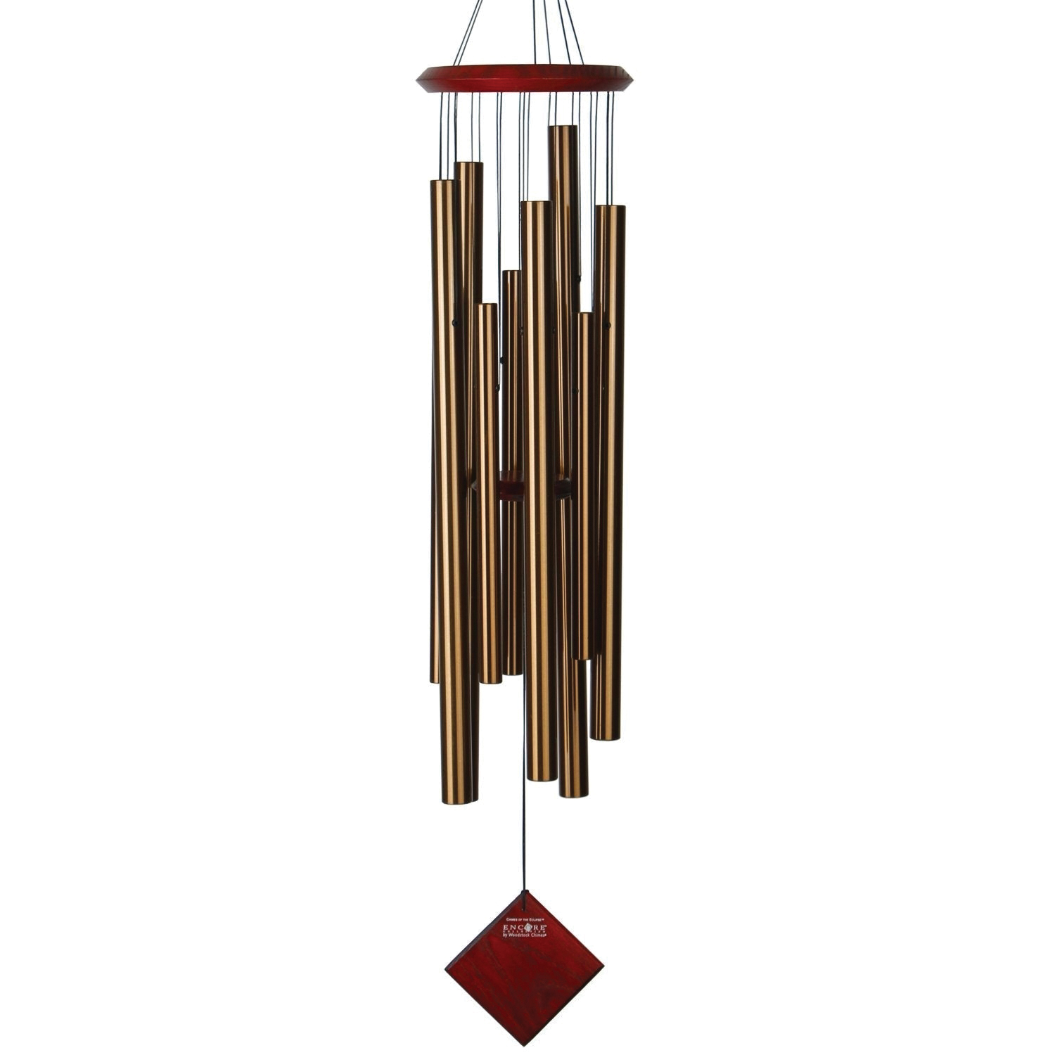 Woodstock Chimes Encore DCB40 Wind Chime, Chimes Of The Eclipse, Aluminum/Wood, Bronze/Bubinga