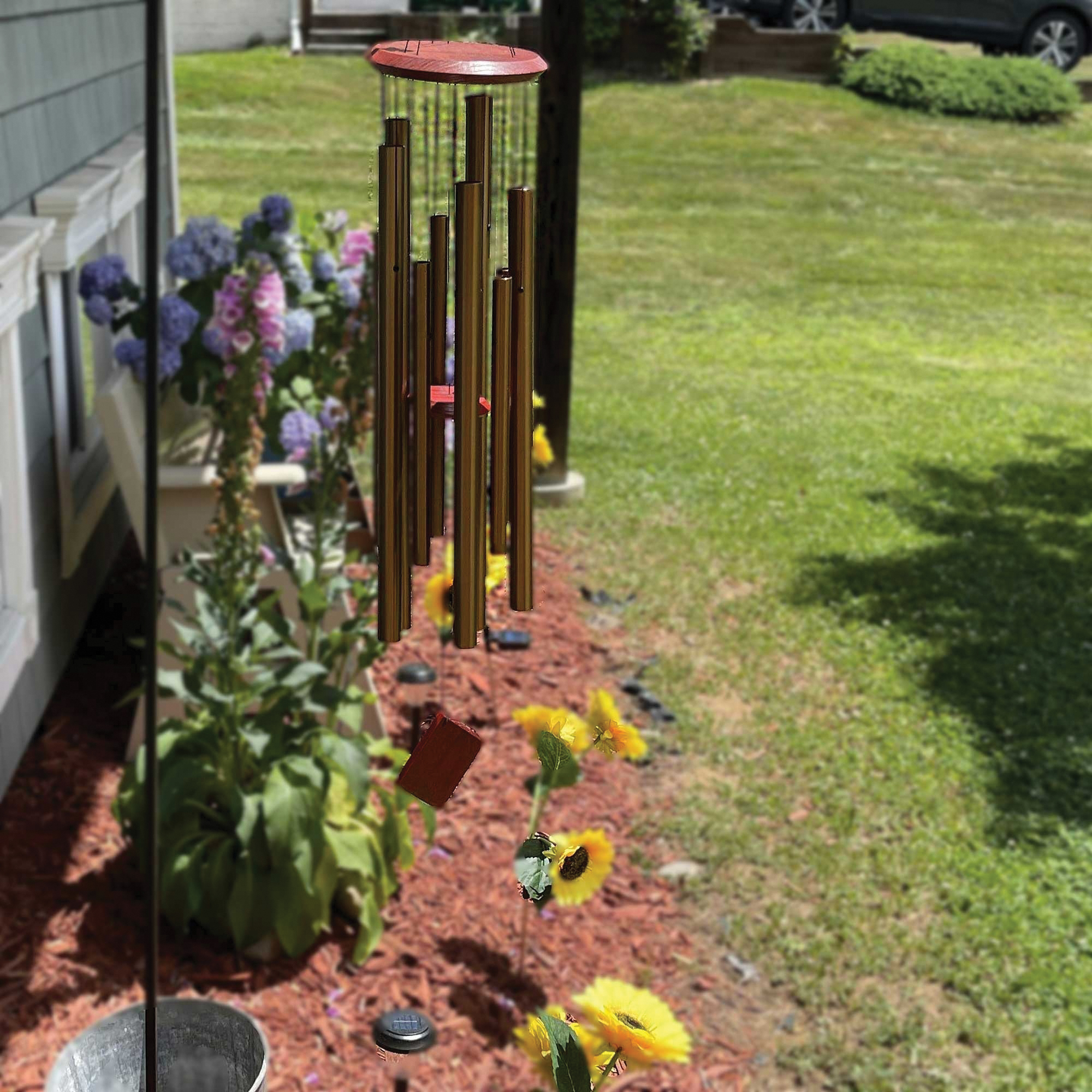 Woodstock Chimes Encore DCB40 Wind Chime, Chimes Of The Eclipse, Aluminum/Wood, Bronze/Bubinga