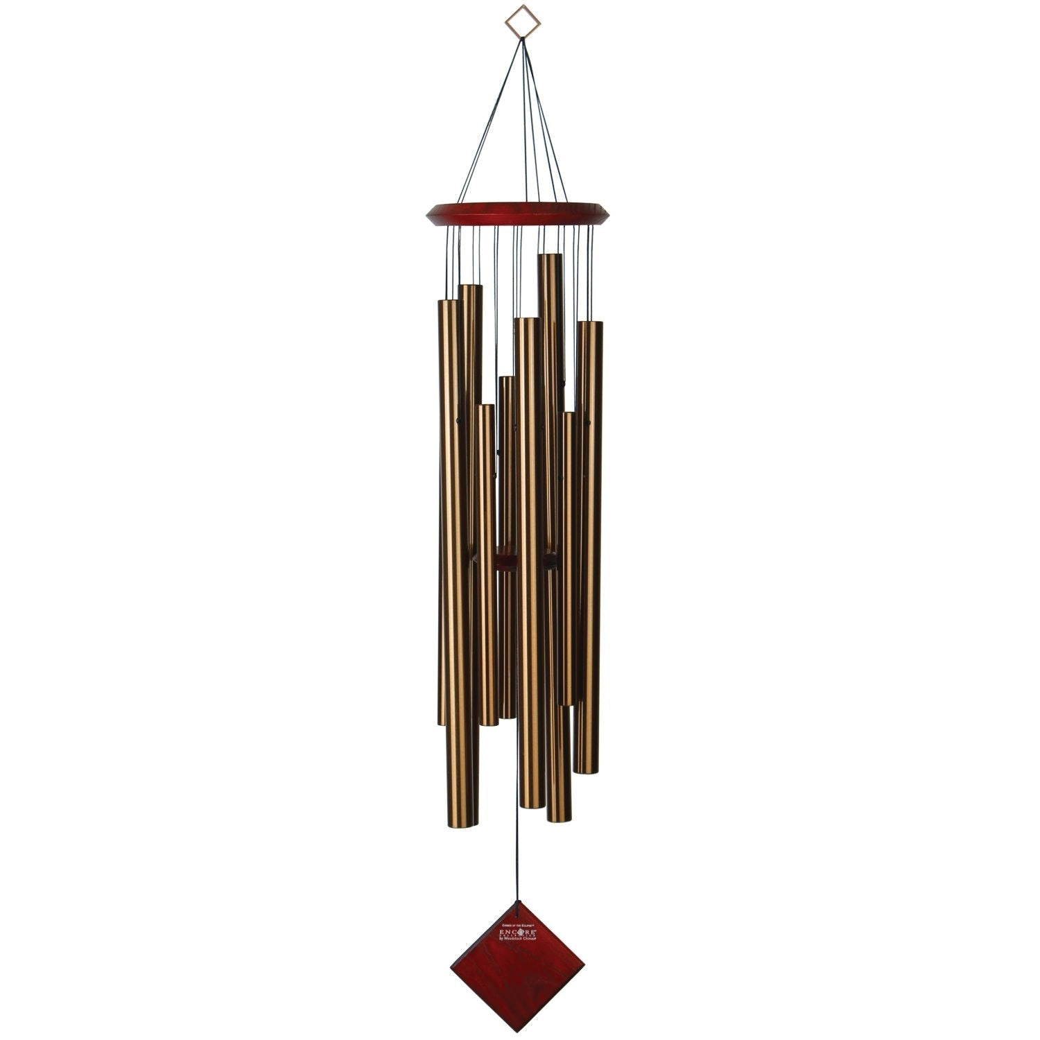 Woodstock Chimes Encore DCB40 Wind Chime, Chimes Of The Eclipse, Aluminum/Wood, Bronze/Bubinga