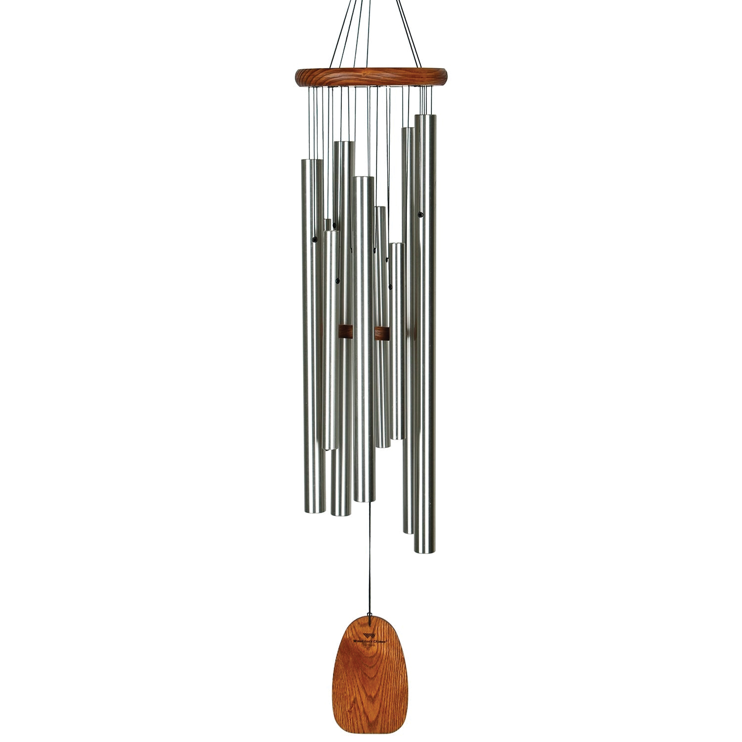 MMTM Wind Chime, Taj Maha/Magical Mystery, Aluminum/Ash Wood, Silver, Teak