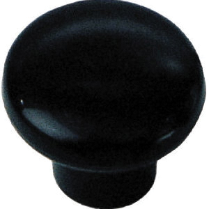 34615 Cabinet Knob, 23.5 mm Projection, Plastic, Black