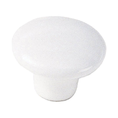 01742 Cabinet Knob, 26 mm Projection, Ceramic, White
