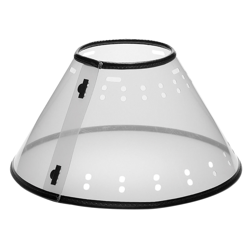 TP7167 M CL Elizabethan Collar, Fits Neck Size: 8-1/2 to 14-1/2 in, Cat, Dog, Polypropylene Plastic, Clear