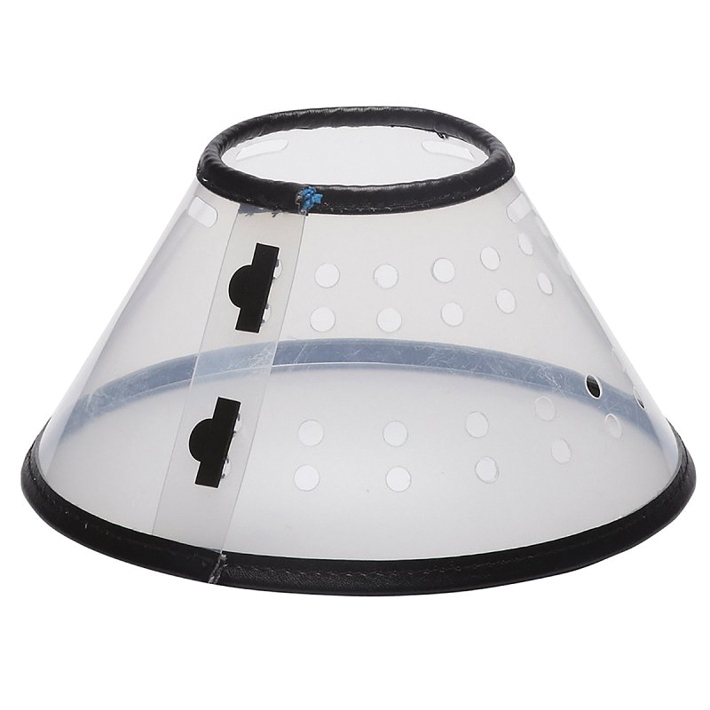 TP7167 XS CL Elizabethan Collar, Fits Neck Size: 5-1/2 to 9-1/2 in, Cat, Dog, Polypropylene Plastic, Clear