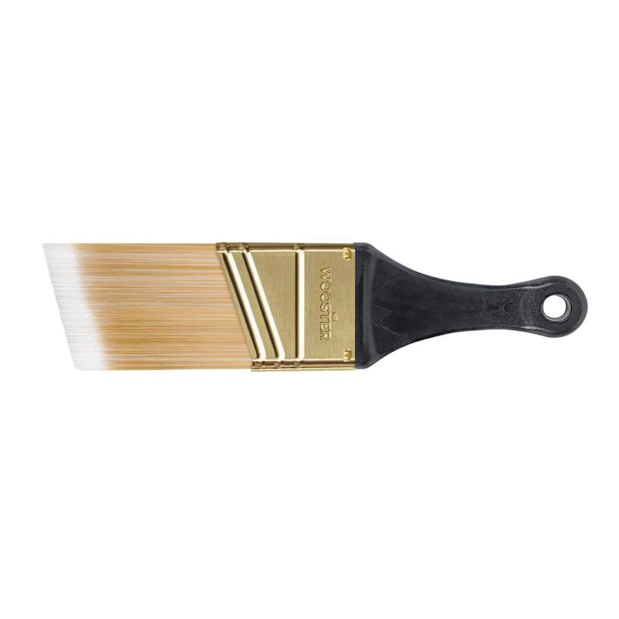 Craft & Hobby Q3222-2 Paint Brush, 2 in W, 2-3/16 in L Bristle, Synthetic Bristle, Thin Angular, Short Handle