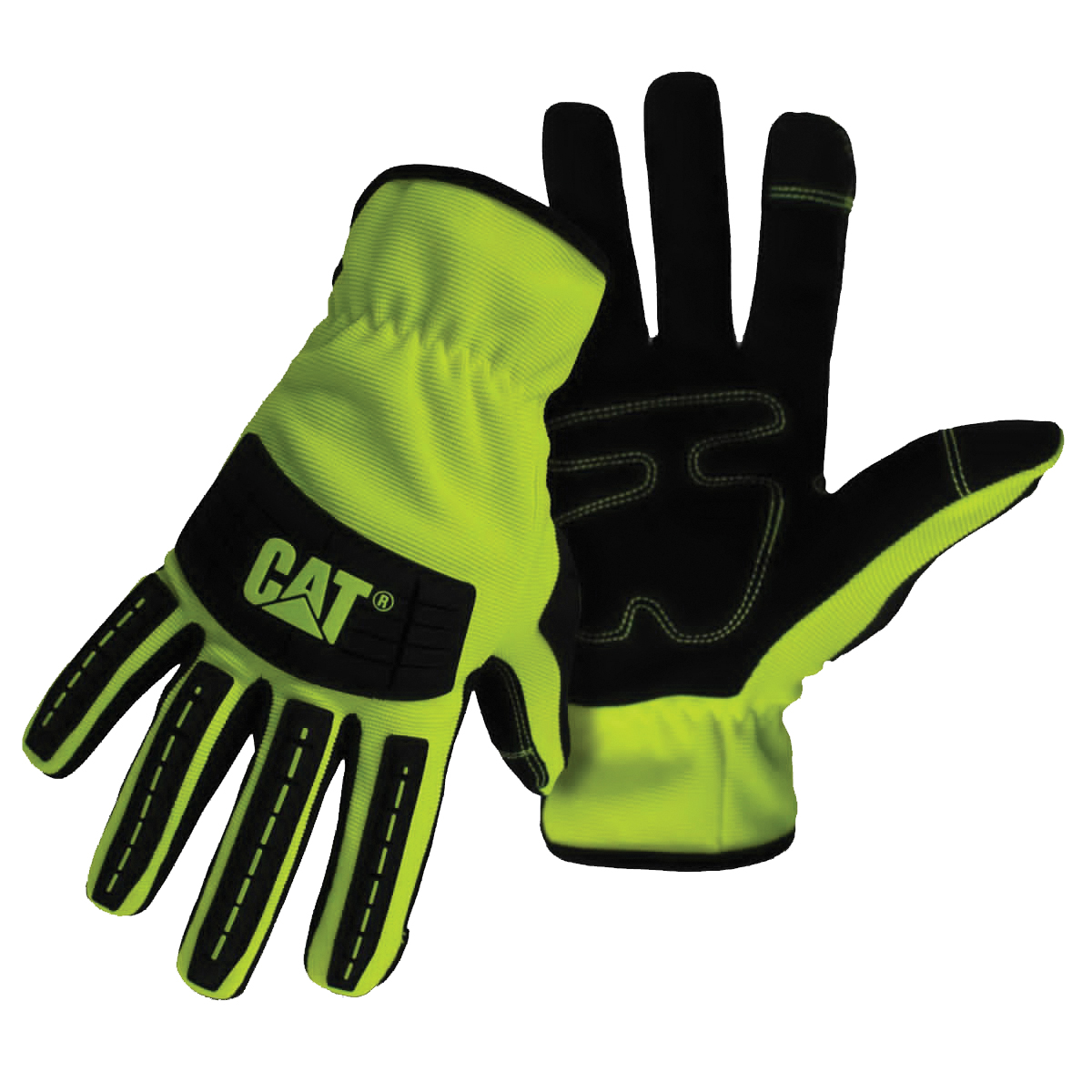 CAT012250X Utility Gloves, Men's, XL, Open Cuff, Spandex, Green