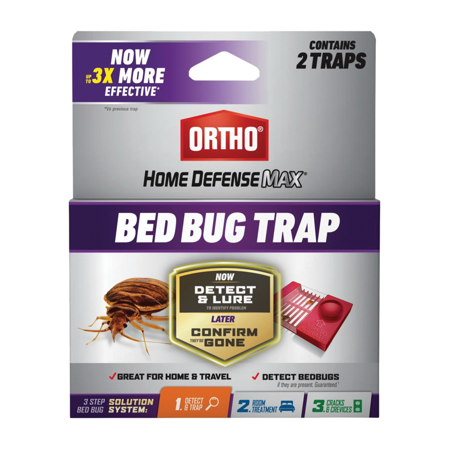 465705 Bed Bug Trap, Liquid, Characteristic, Black/Dark Brown, Box, 2/PK