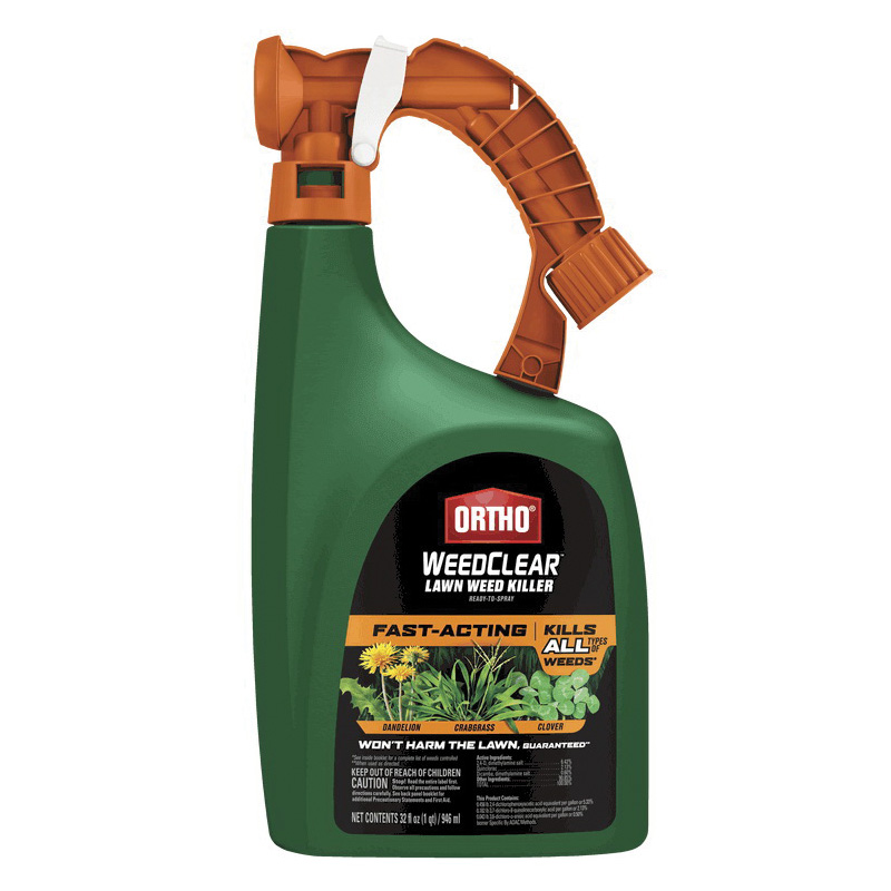 Ortho 447805 Lawn Weed Killer, Liquid, Spray Application, 32 oz Bottle - 1