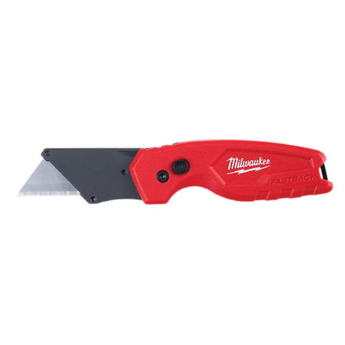 FASTBACK Series 48-22-1500 Compact Utility Knife, 1.27 in L Blade, 0.02 in W Blade, Steel Blade, 1-Blade, Plastic Handle