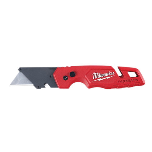 FASTBACK Series 48-22-1502 Utility Knife with Blade Storage, 1.27 in L Blade, 0.02 in W Blade, 5-Blade, Metal Handle