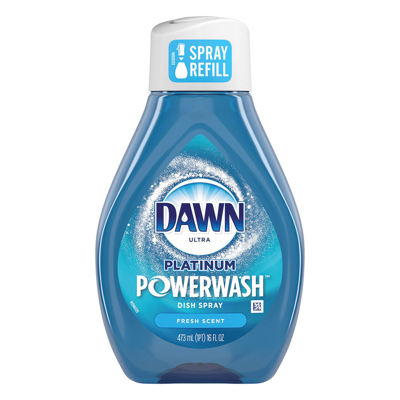 52366 Dish Spray Refill, 16 oz Bottle, Liquid, Fresh, White