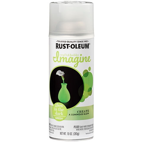 Rust-Oleum Imagine 2430338 Craft Spray Paint, Glow in the Dark Green, 10 oz, Can