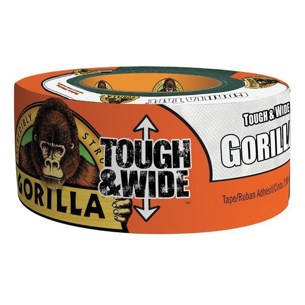 TOUGH & WIDE 6025302 Duct Tape, 25 yd L, 2.88 in W, White