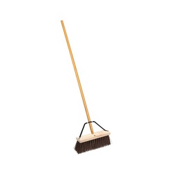 93400 Street Broom with Brace, 6-1/4 in L Trim, Polypropylene/Synthetic Fabric Bristle, 16 in L
