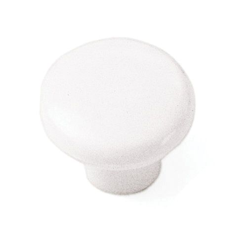 34642 Cabinet Knob, 23.5 mm Projection, Plastic, White