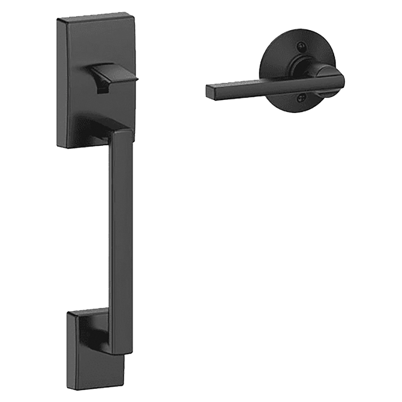 FE285CEN622LAT Combination Lockset, Mechanical Lock, Grip with Lever Handle, Straight Design, Matte Black, Metal