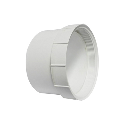193706S Cleanout Adapter, 6 in, Spigot x FNPT, PVC, White