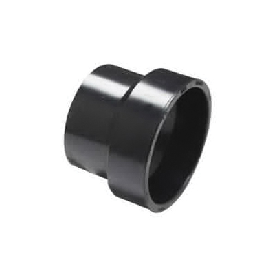 103022BC Reducing Pipe Coupling, 2 x 1-1/2 in, Hub, ABS, Black, 40 Schedule