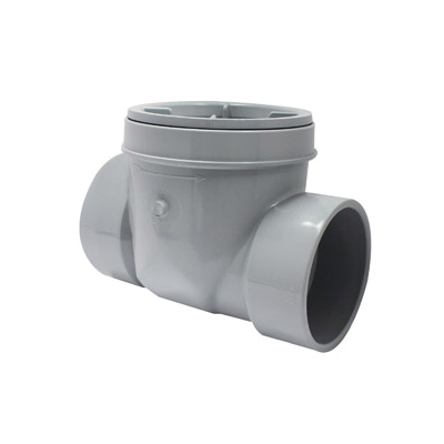 223283W Backwater Valve, 3 in Connection, Hub, PVC